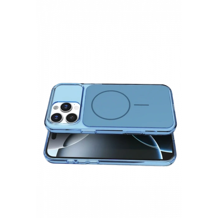 Apple iPhone 16 Pro Max Bruma Magsafe Kapak - Mavi