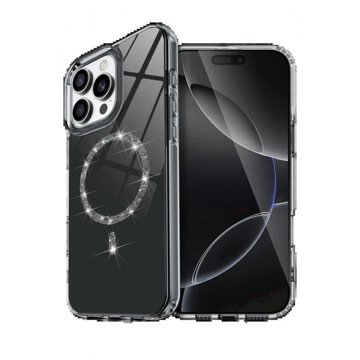 Apple iPhone 16 Pro Max Live Diamond Magsafe Kapak - Siyah