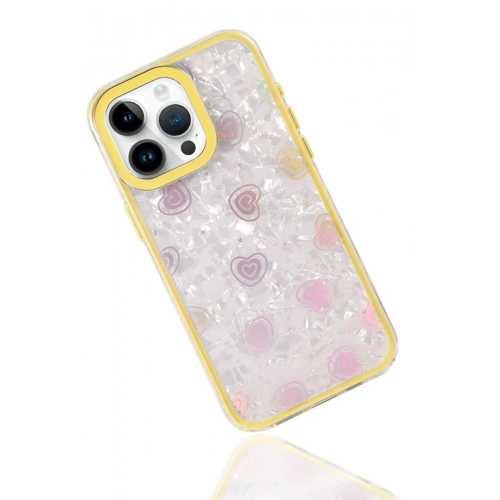 Apple iPhone 16 Pro Max Lumi Desenli Kapak - Sarı