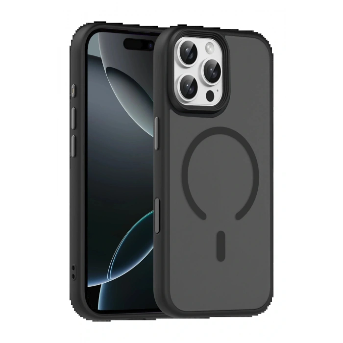 Apple iPhone 16 Pro Max Megane Magsafe Kapak - Siyah