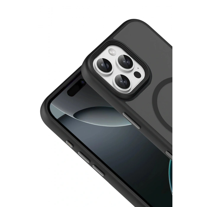 Apple iPhone 16 Pro Max Megane Magsafe Kapak - Siyah