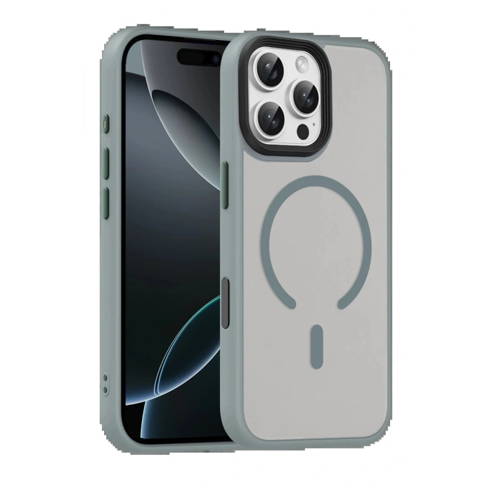 Apple iPhone 16 Pro Max Megane Magsafe Kapak - Titan Gri