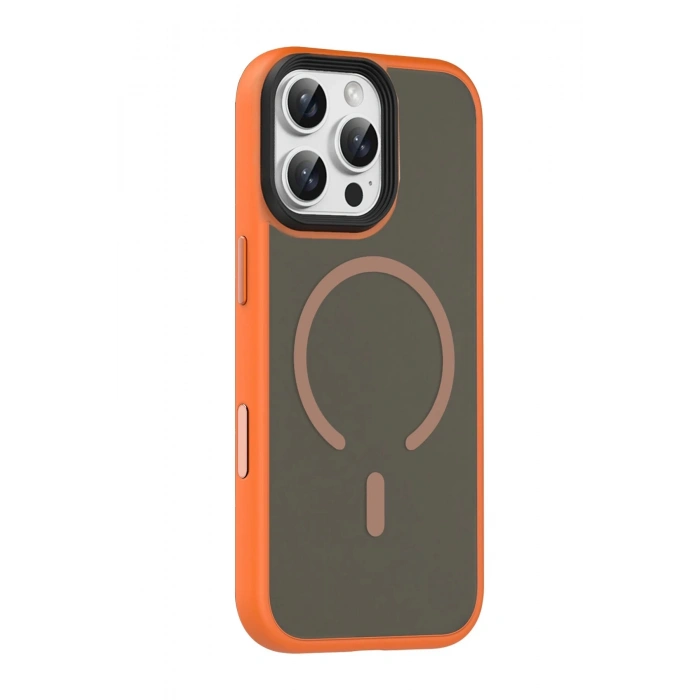Apple iPhone 16 Pro Max Megane Magsafe Kapak - Turuncu