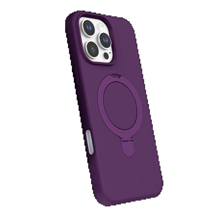 Apple iPhone 16 Pro Max Regal Magsafe Standlı Kapak - Derin Mor