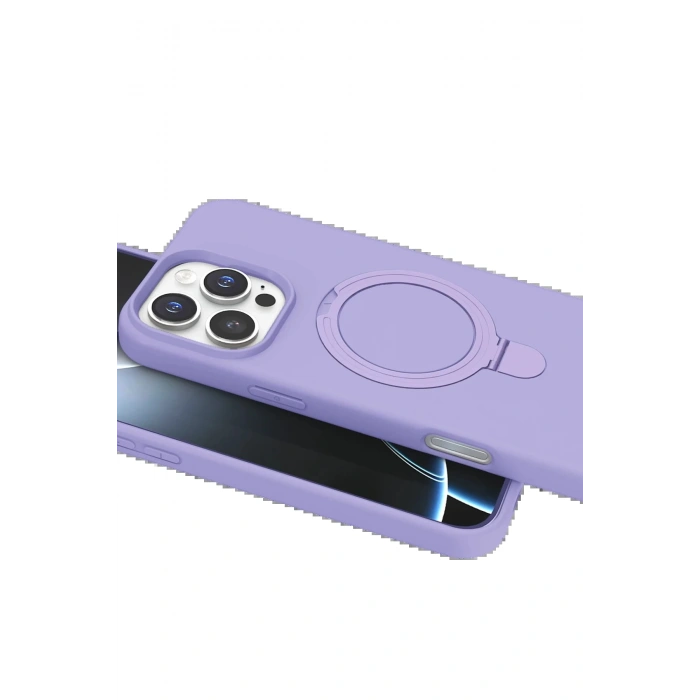 Apple iPhone 16 Pro Max Regal Magsafe Standlı Kapak - Lila