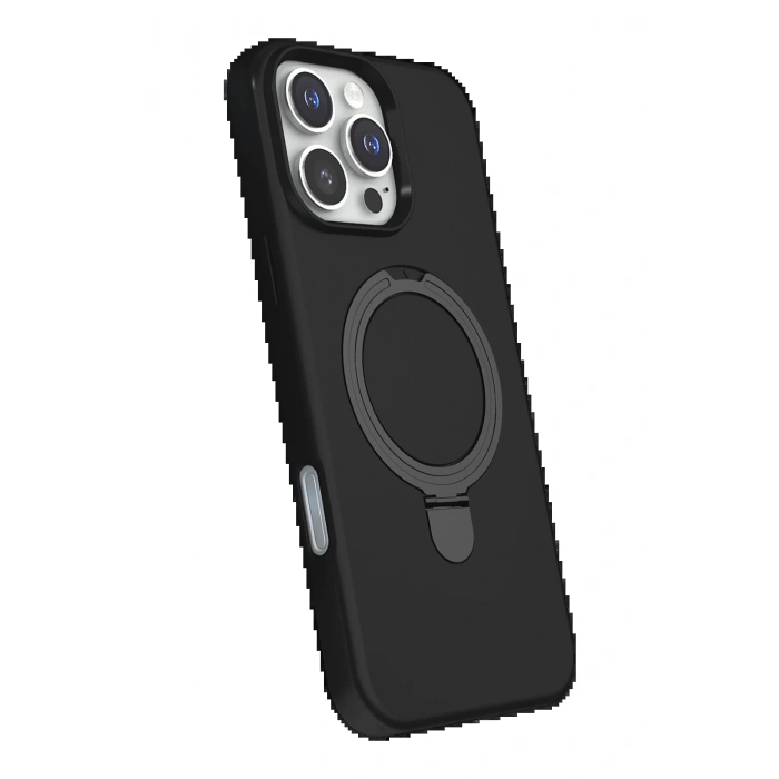 Apple iPhone 16 Pro Max Regal Magsafe Standlı Kapak - Siyah