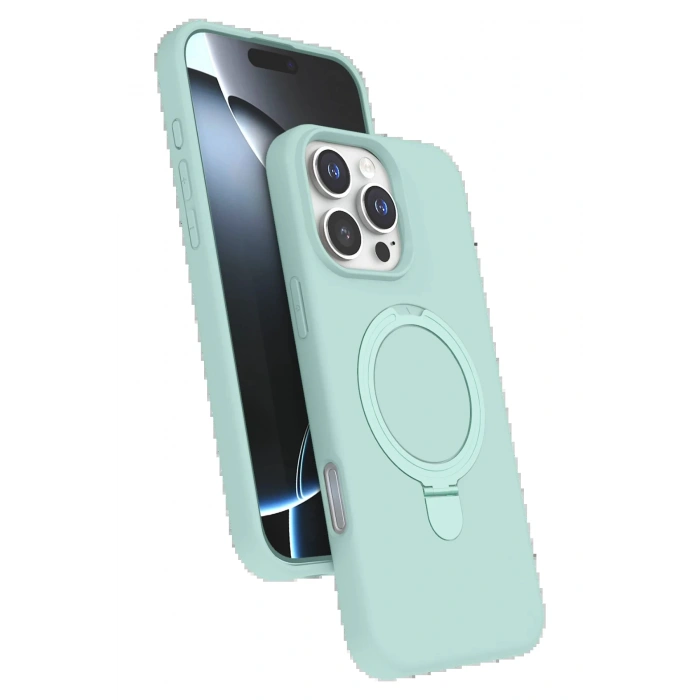 Apple iPhone 16 Pro Max Regal Magsafe Standlı Kapak - Su Yeşili