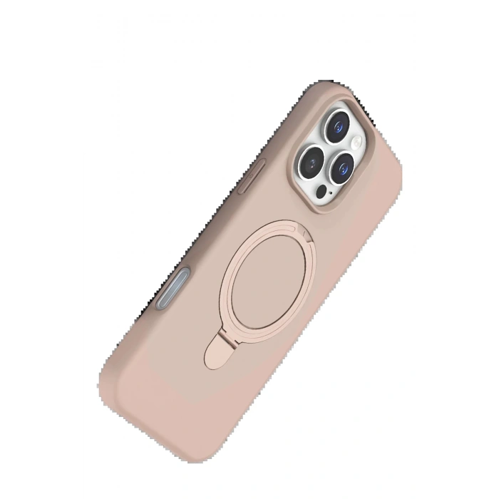 Apple iPhone 16 Pro Regal Magsafe Standlı Kapak - Çöl Titanyum