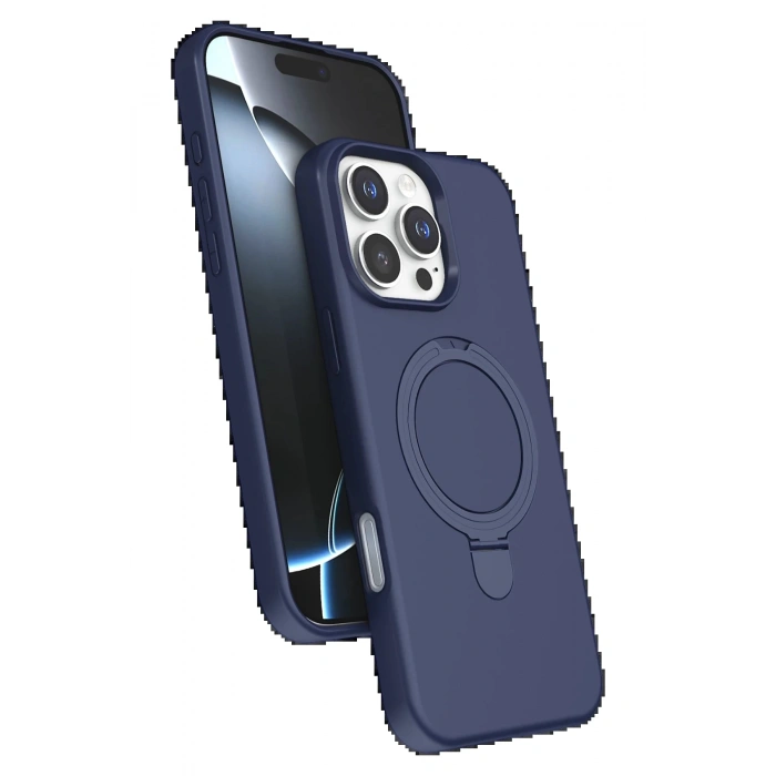 Apple iPhone 16 Pro Regal Magsafe Standlı Kapak - Lacivert