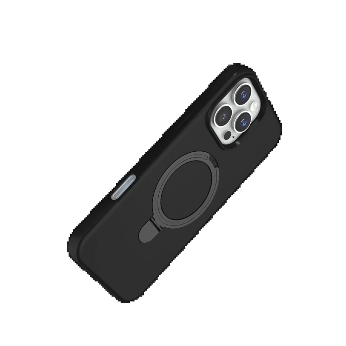 Apple iPhone 16 Pro Regal Magsafe Standlı Kapak - Siyah