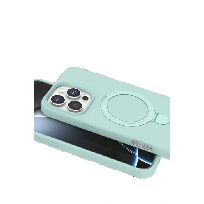 Apple iPhone 16 Pro Regal Magsafe Standlı Kapak - Su Yeşili