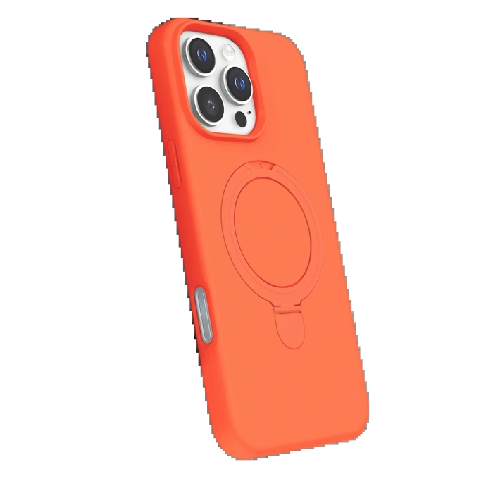 Apple iPhone 16 Pro Regal Magsafe Standlı Kapak - Turuncu