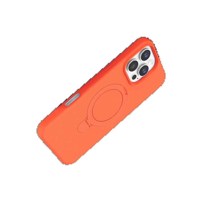 Apple iPhone 16 Pro Regal Magsafe Standlı Kapak - Turuncu