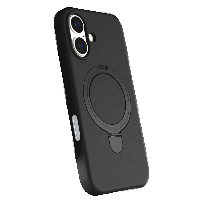 Apple iPhone 16 Regal Magsafe Standlı Kapak - Siyah