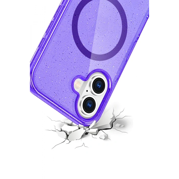 Apple iPhone 16 Star Magsafe Kapak - Mor