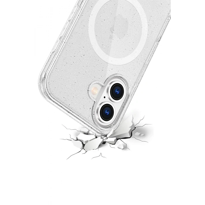 Apple iPhone 16 Star Magsafe Kapak - Şeffaf