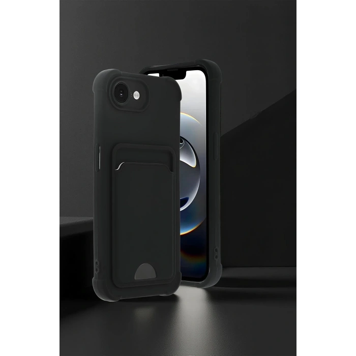 Apple iPhone 16E Kelvin Kartvizitli Silikon - Lacivert