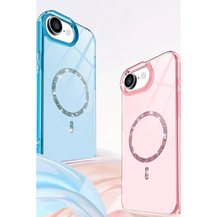 Apple iPhone 16E Live Diamond Magsafe Kapak - Siyah