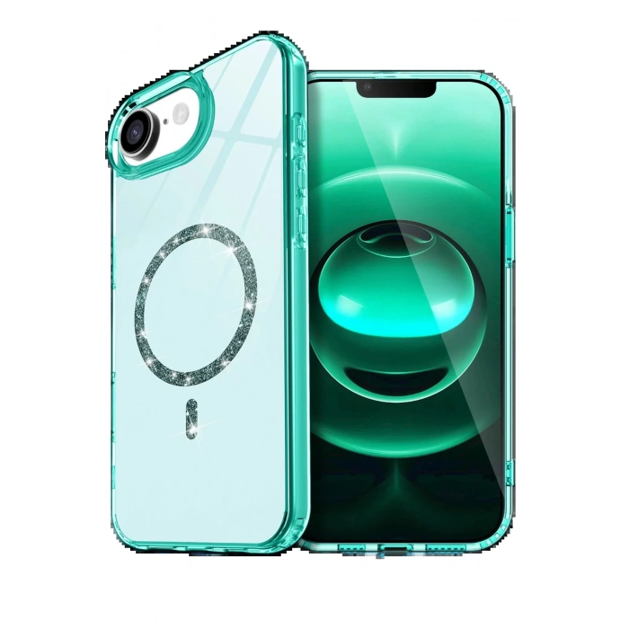 Apple iPhone 16E Live Diamond Magsafe Kapak - Yeşil