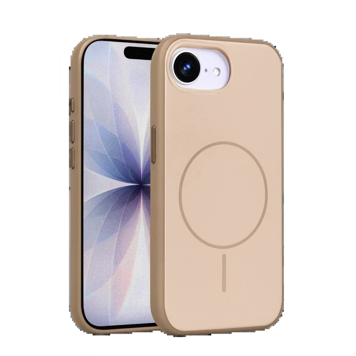 Apple iPhone 16E Neva Magsafe Kapak - Gold