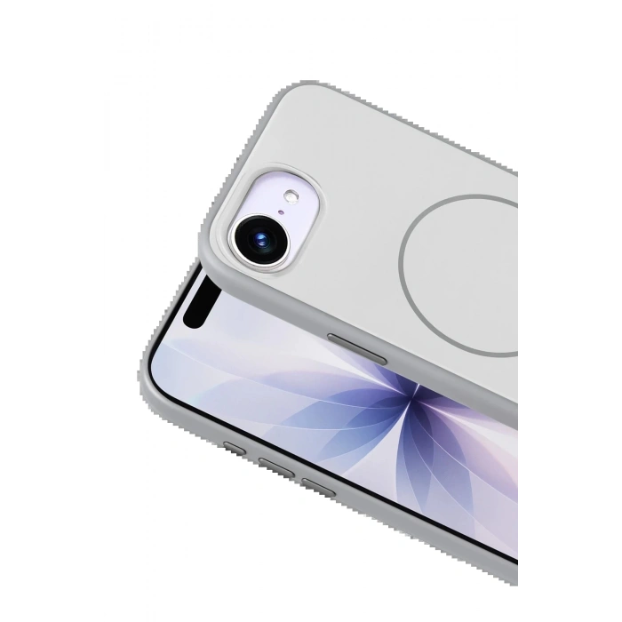 Apple iPhone 16E Neva Magsafe Kapak - Gri