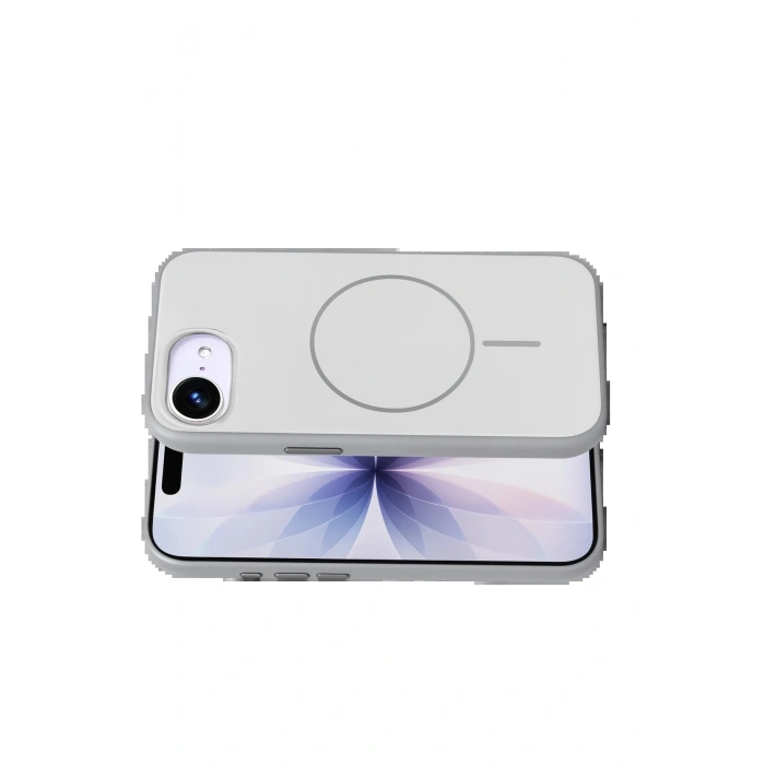 Apple iPhone 16E Neva Magsafe Kapak - Gri