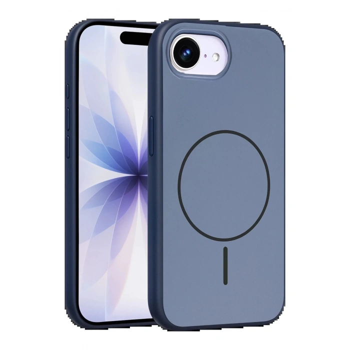Apple iPhone 16E Neva Magsafe Kapak - Lacivert