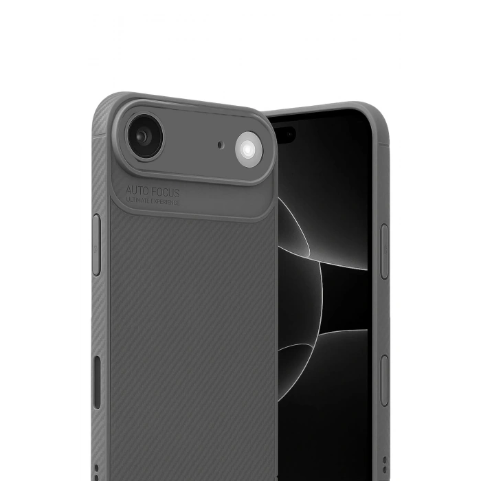 Apple iPhone 17 Air Auto Focus Karbon Kapak - Gri