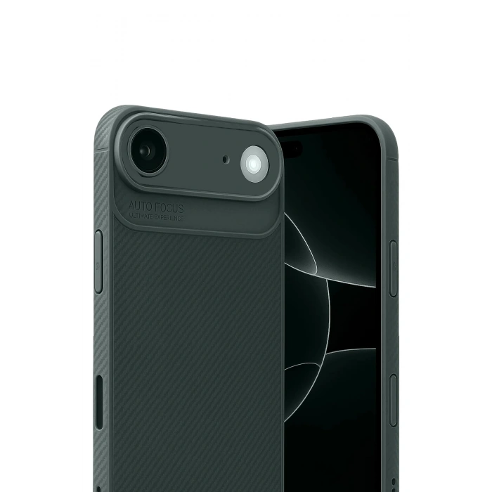 Apple iPhone 17 Air Auto Focus Karbon Kapak - Koyu Yeşil