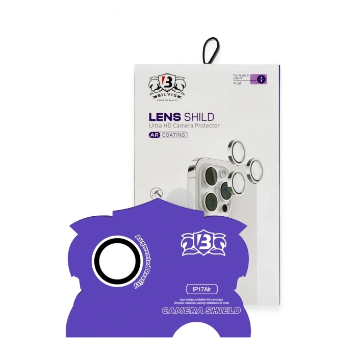 Apple iPhone 17 Air Bilvis Titan Kamera Lens - Gümüş