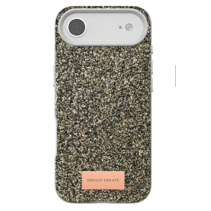 Apple iPhone 17 Air Bright Simli Kapak - Çöl Titanyum