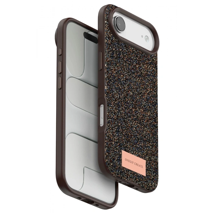 Apple iPhone 17 Air Bright Simli Kapak - Gold