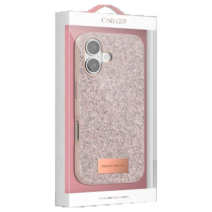 Apple iPhone 17 Air Bright Simli Kapak - Gümüş