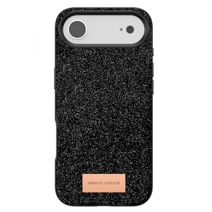 Apple iPhone 17 Air Bright Simli Kapak - Siyah