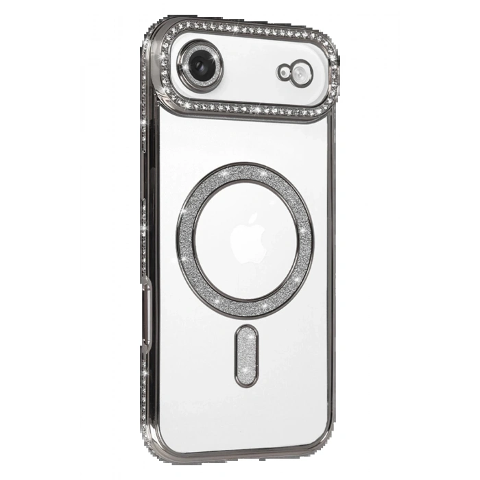 Apple iPhone 17 Air Joke Simli Magneticsafe Kılıf - Gümüş