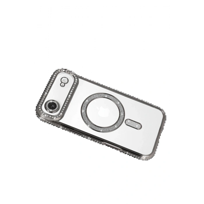 Apple iPhone 17 Air Joke Simli Magneticsafe Kılıf - Gümüş