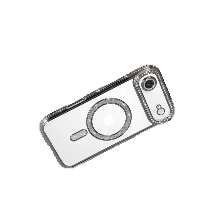 Apple iPhone 17 Air Joke Simli Magneticsafe Kılıf - Gümüş