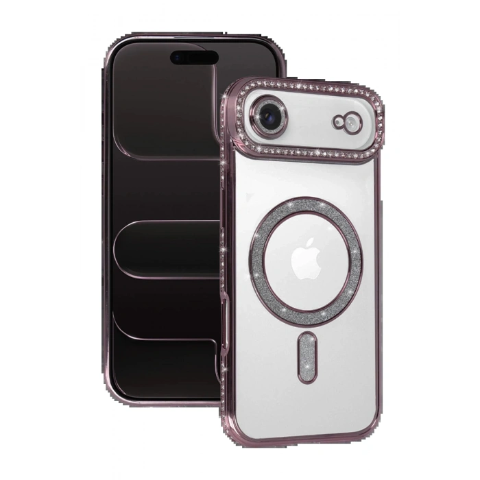 Apple iPhone 17 Air Joke Simli Magneticsafe Kılıf - Pembe