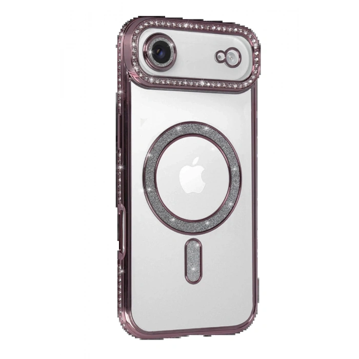 Apple iPhone 17 Air Joke Simli Magneticsafe Kılıf - Pembe