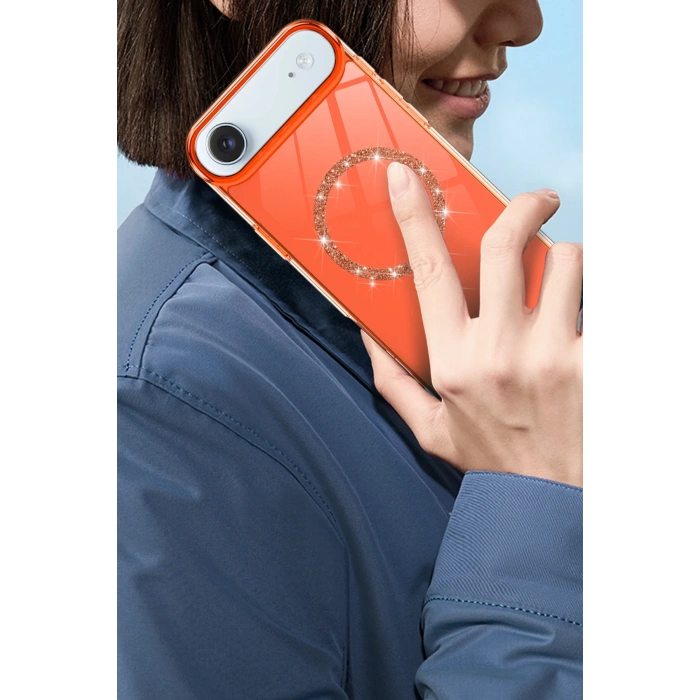 Apple iPhone 17 Air Live Diamond Magsafe Kapak - Yeşil