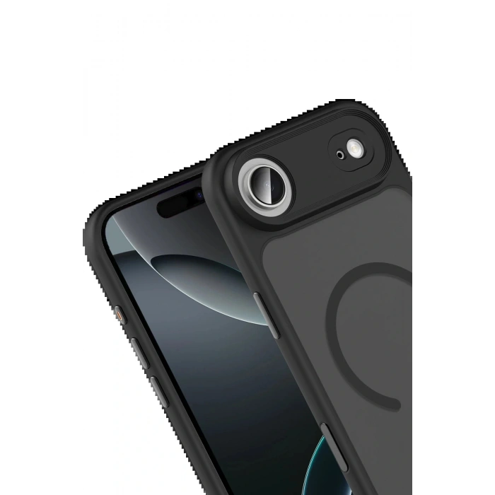 Apple iPhone 17 Air Megane Magsafe Kapak - Siyah