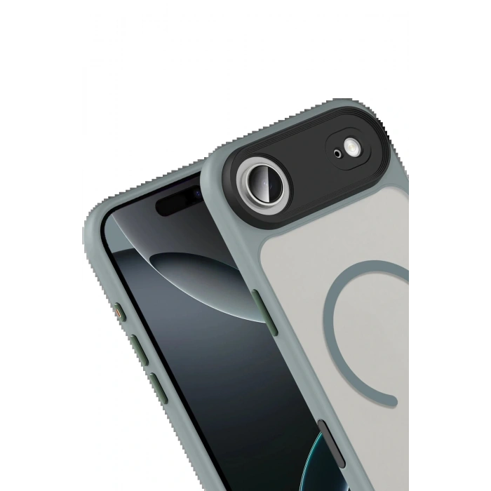 Apple iPhone 17 Air Megane Magsafe Kapak - Titan Gri