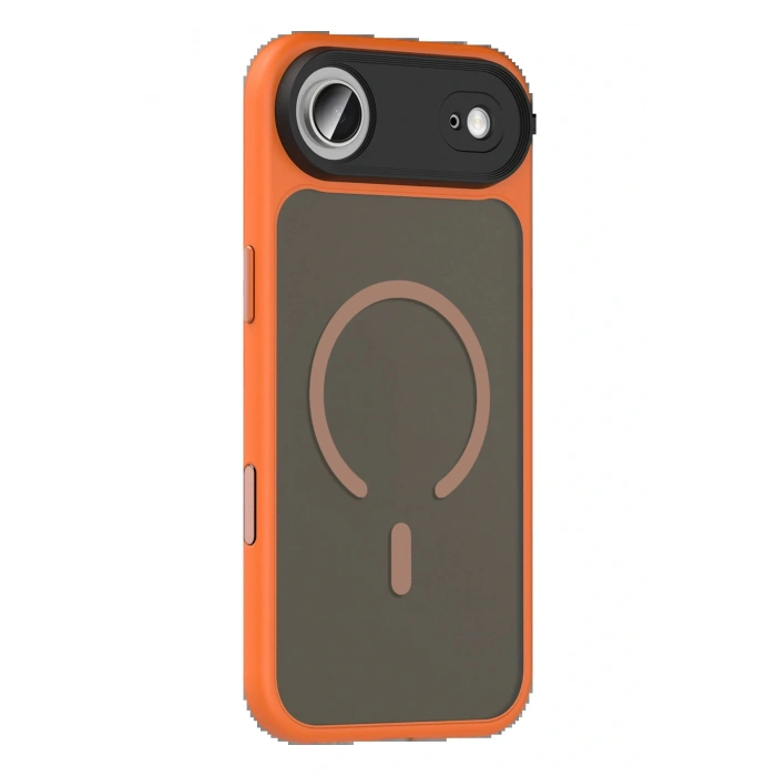 Apple iPhone 17 Air Megane Magsafe Kapak - Turuncu