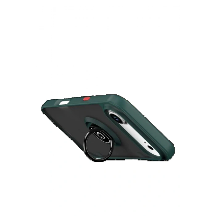 Apple iPhone 17 Air Montreal Yüzüklü Silikon Kapak - Yeşil