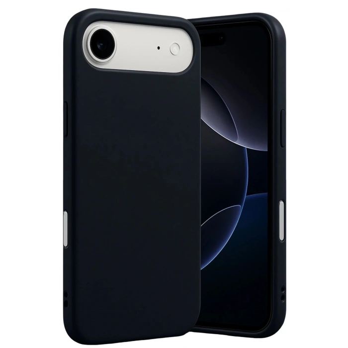 Apple iPhone 17 Air Nano içi Kadife Silikon - Siyah