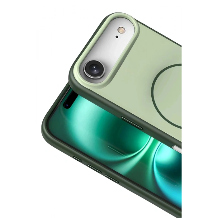 Apple iPhone 17 Air Neva Magsafe Kapak - Koyu Yeşil