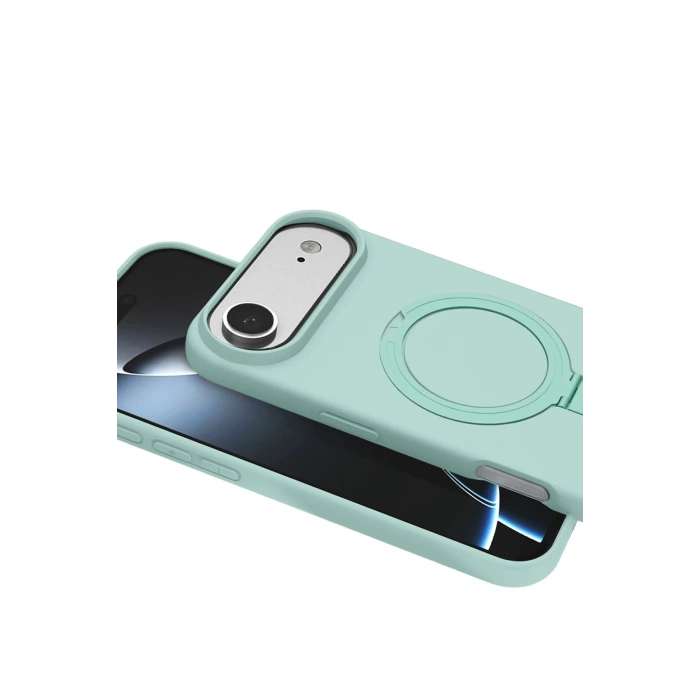 Apple iPhone 17 Air Regal Magsafe Standlı Kapak - Su Yeşili