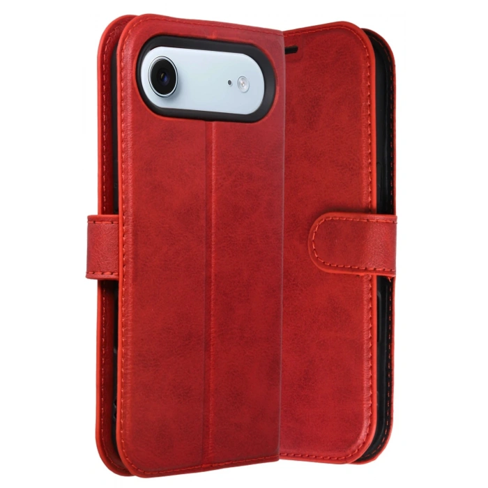 Apple iPhone 17 Air Trend S Plus Kapaklı Kılıf - Kırmızı