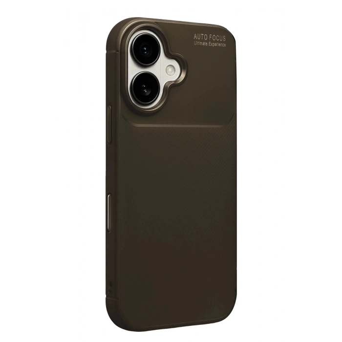 Apple iPhone 17 Auto Focus Karbon Kapak - Kahverengi