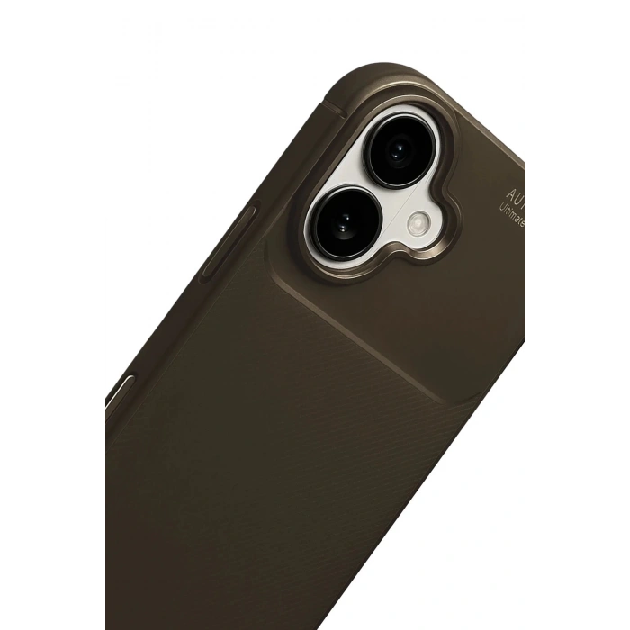 Apple iPhone 17 Auto Focus Karbon Kapak - Kahverengi